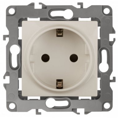 Фотография товара 'Эра Розетка 2P+E Schuko, 16АХ-250В, без м.лапок, Эра12, белый Б0036441'