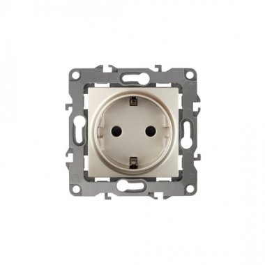 Фотография товара 'Эра Розетка 2P+E Schuko, 16АХ-250В, Эра12, шампань Б0014678'