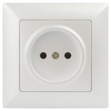 Фотография товара 'Эра Розетка Intro Solo 4-201-06 без заземления 2P, 16А-250В, IP20, СУ, перламутр Б0053646'