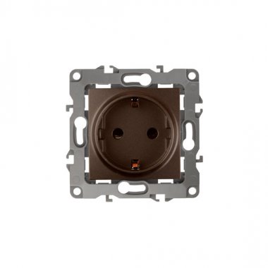 Фотография товара 'Эра Розетка 2P+E Schuko, 16АХ-250В, Эра12, бронза Б0019320'