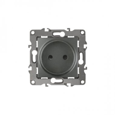 Фотография товара 'Эра Розетка 2P, 16АХ-250В, Эра12, графит Б0019335'