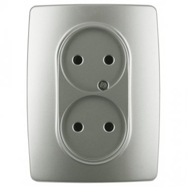 Фотография товара 'Эра Розетка 2X2P, 16АХ-250В, Эра12, перламутр Б0031247'