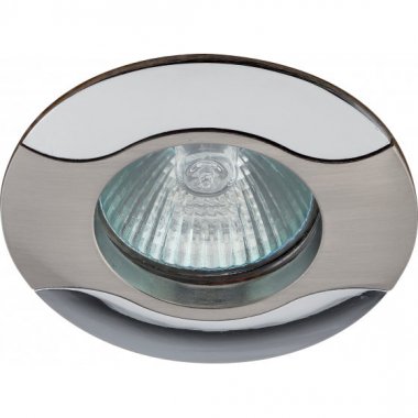 Фотография товара 'Эра Светильник KL18 SN/CH литой волна MR16,12V/220V, 50W сатин никель/хром C0043698'