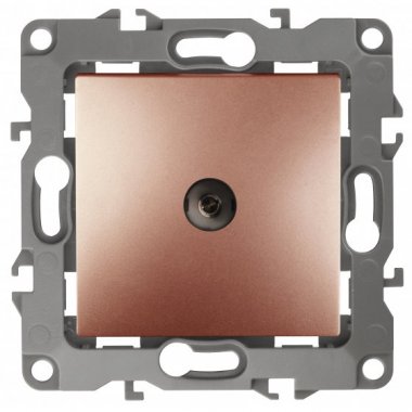 Фотография товара 'Эра Розетка TV проходная, Эра12, медь Б0027439'