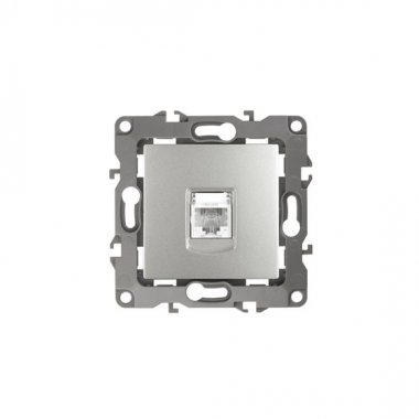 Фотография товара 'Эра Розетка телефонная RJ11, Эра12, алюминий Б0014713'