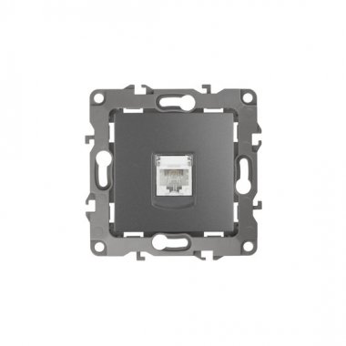 Фотография товара 'Эра Розетка телефонная RJ11, Эра12, графит Б0019342'