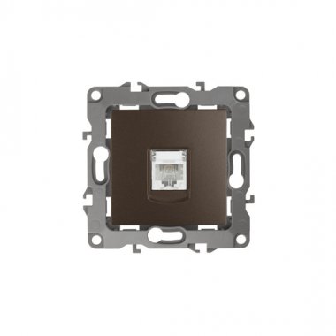 Фотография товара 'Эра Розетка телефонная RJ11, Эра12, бронза Б0019343'