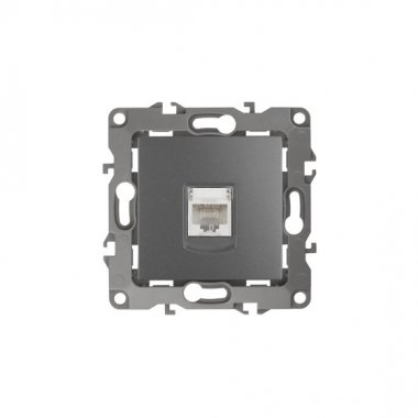 Фотография товара 'Эра Розетка информационная RJ45, Эра12, графит Б0019350'