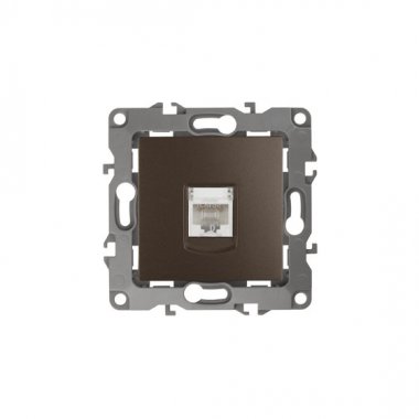 Фотография товара 'Эра Розетка информационная RJ45, Эра12, бронза Б0019351'