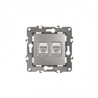 Фотография товара 'Эра Розетка информационная двойная 2XRJ45, Эра12, перламутр Б0019357'