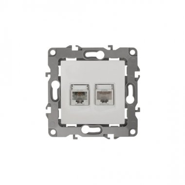 Фотография товара 'Эра Розетка комбинированная RJ45+RJ11, Эра12, белый Б0018248'