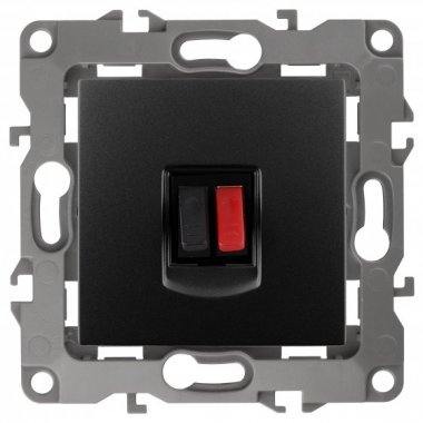 Фотография товара 'Эра Розетка аудио, Эра12, антрацит Б0027455'