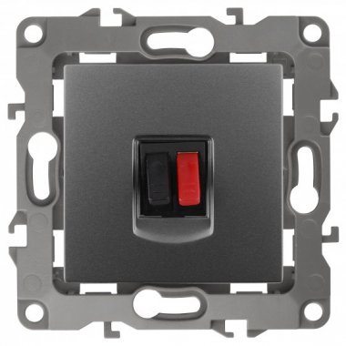 Фотография товара 'Эра Розетка аудио, Эра12, графит Б0027457'