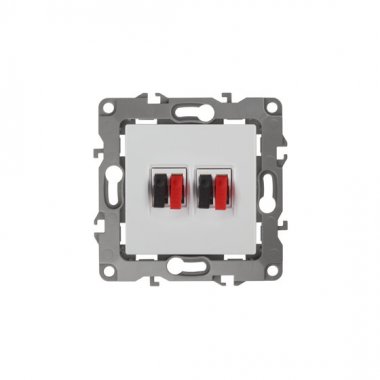 Фотография товара 'Эра Розетка аудио двойная, Эра12, белый Б0027461'