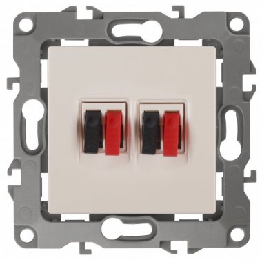 Фотография товара 'Эра Розетка аудио двойная, Эра12, слоновая кость Б0027462'