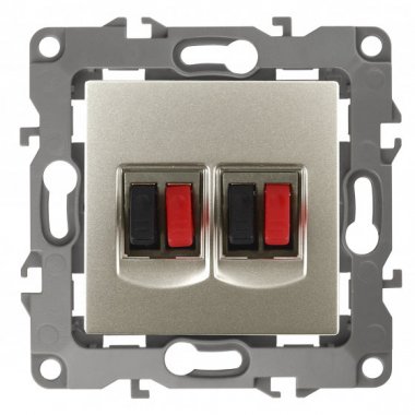 Фотография товара 'Эра Розетка аудио двойная, Эра12, шампань Б0027464'