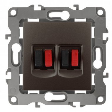 Фотография товара 'Эра Розетка аудио двойная, Эра12, бронза Б0027468'