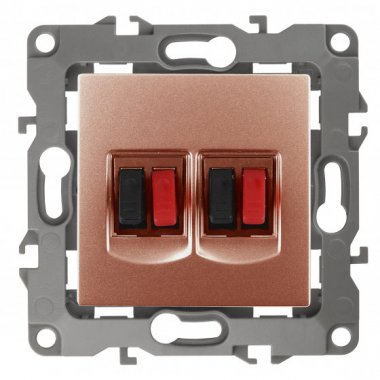 Фотография товара 'Эра Розетка аудио двойная, Эра12, медь Б0027469'