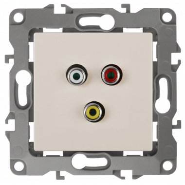 Фотография товара 'Эра Розетка RCA, Эра12, слоновая кость Б0027472'