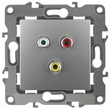 Фотография товара 'Эра Розетка RCA, Эра12, алюминий Б0027473'