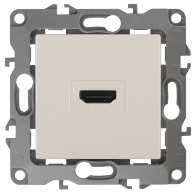 Фотография товара 'Эра Розетка HDMI, Эра12, слоновая кость Б0027482'