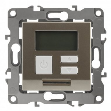 Фотография товара 'Эра Терморегулятор универс.230В-Imax16А, Эра12, шампань Б0031274'