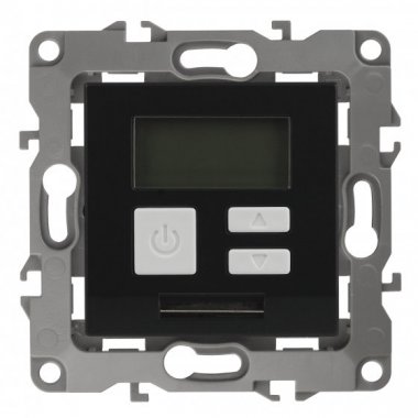 Фотография товара 'Эра Терморегулятор универс.230В-Imax16А, Эра12, антрацит Б0031275'