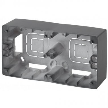 Фотография товара 'Эра Коробка наклад. монтажа 2 поста, Эра12, графит Б0043176'