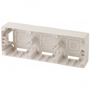 Фотография товара 'Эра Коробка наклад. монтажа 3 поста, Эра12, слоновая кость Б0043181'