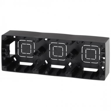 Фотография товара 'Эра Коробка наклад. монтажа 3 поста, Эра12, чёрный Б0043185'