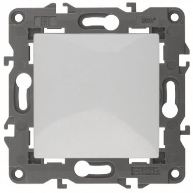 Фотография товара 'Эра Выключатель, 10АХ-250В, Эра Elegance, белый Б0034207'