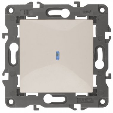 Фотография товара 'Эра Выключатель с подсветкой, 10АХ-250В, Эра Elegance, сл.кость Б0034216'