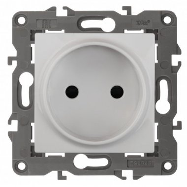 Фотография товара 'Эра Розетка 2P+E Schuko со шторками с крышкой, 16А-250В, Эра Elegance, алюминий Б0034284'