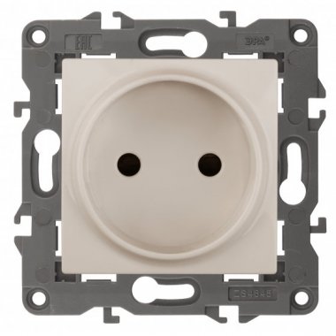 Фотография товара 'Эра Розетка 2P+E Schuko со шторками с крышкой, 16А-250В, Эра Elegance, шампань Б0034285'