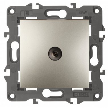 Фотография товара 'Эра Розетка 2P+E Schuko со шторками с крышкой, 16А-250В, Эра Elegance, антрацит Б0034293'