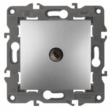 Фотография товара 'Эра Розетка 2P+E Schuko со шторками с крышкой, 16А-250В, Эра Elegance, алюминий Б0034298'