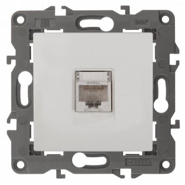 Фотография товара 'Эра Розетка 2P+E Schuko со шторками с крышкой, 16А-250В, Эра Elegance, алюминий Б0034302'