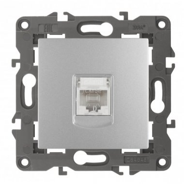 Фотография товара 'Эра Розетка 2P+E Schuko со шторками с крышкой, 16А-250В, Эра Elegance, антрацит Б0034304'