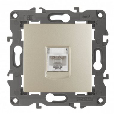 Фотография товара 'Эра Розетка 2P+E Schuko со шторками с крышкой, 16А-250В, Эра Elegance, алюминий Б0034305'