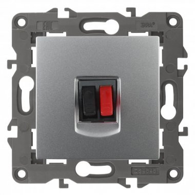 Фотография товара 'Эра Розетка аудио, Эра Elegance, алюминий Б0034322'