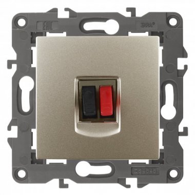 Фотография товара 'Эра Розетка аудио, Эра Elegance, шампань Б0034323'