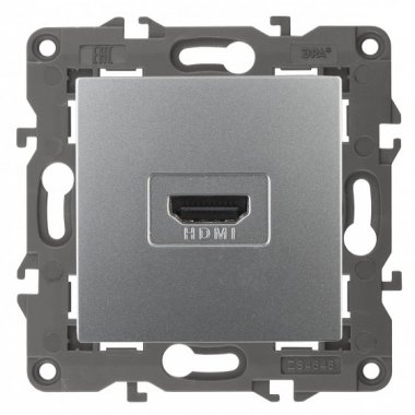 Фотография товара 'Эра Розетка HDMI, Эра Elegance, алюминий Б0034334'