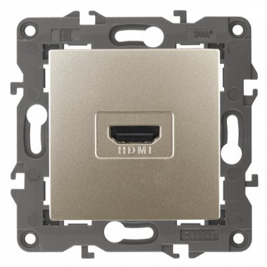 Фотография товара 'Эра Розетка HDMI, Эра Elegance, шампань Б0034335'