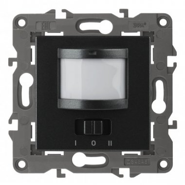 Фотография товара 'Эра Датчик движения 2-проводной, 180-250В, 200Вт, Эра Eleg, антрацит Б0034356'