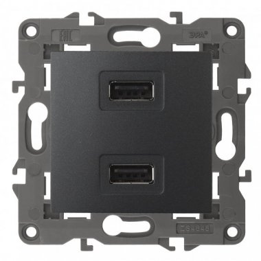 Фотография товара 'Эра Устройство зарядное USB, 5В-2100мА, Эра Elegance, антрацит Б0034373'