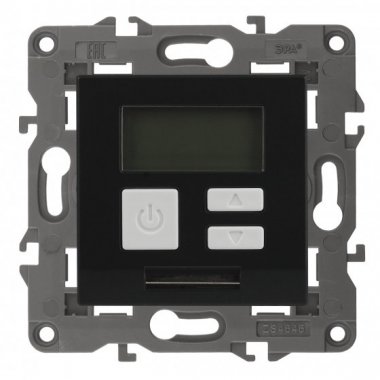 Фотография товара 'Эра Терморегулятор универс.230В-Imax16А, Эра Elegance, антрацит Б0034379'