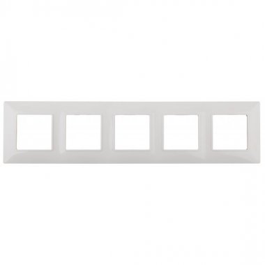 Фотография товара 'Эра Рамка на 5 постов, Эра Elegance, белый Б0034405'