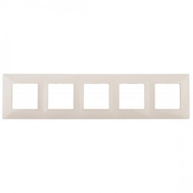 Фотография товара 'Эра Рамка на 5 постов, Эра Elegance, сл.кость Б0034406'