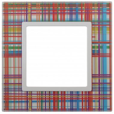 Фотография товара 'Эра Рамка на 1 пост, стекло, Эра Elegance, прозрачный+бел Б0034469'