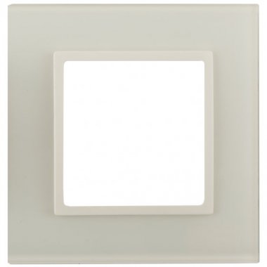 Фотография товара 'Эра Рамка на 1 пост, стекло, Эра Elegance, сл.кость+сл.к Б0034471'